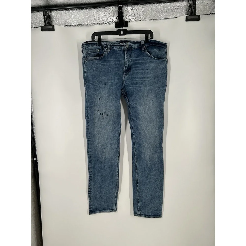True Religion Rocco Relaxed Skinny Jeans‎ Distressed Medium Wash Mens Size 38x32